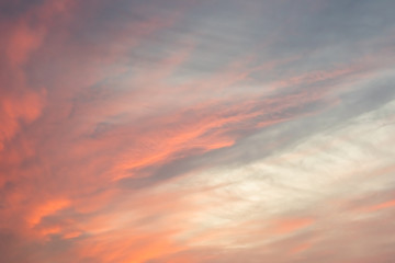 Naklejka na ściany i meble sunset cloudy sky with dramatic color
