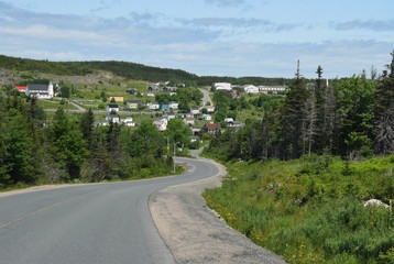road leading into the town of King's Cove Newfoundland and Labrador, Canada 