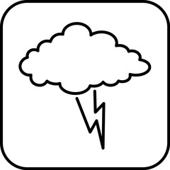 Thunderstorm icon vector illustration isolated