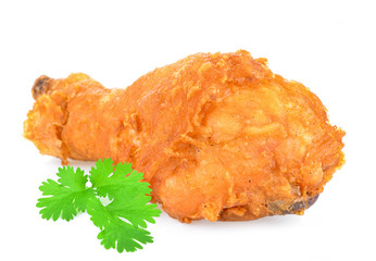 Fried chicken calves isolated on white background