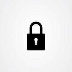 Padlock or lock icon vector. safe and security symbol.