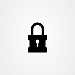 Padlock or lock icon vector. safe and security symbol.