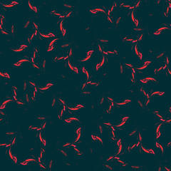 Green tea leaves. Watercolor seamless pattern.