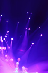 New Year and Christmas color illumination. The illusion of a salute explosion. The quirks of light...