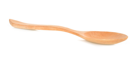 Wooden spoon isolated on white background