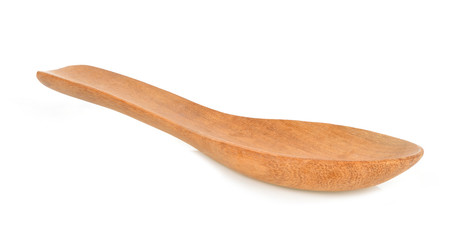 Wooden spoon isolated on white background
