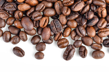  coffee beans isolated on white background