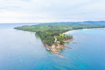 Aerial drone image of beautiful Landscape scene and most famous tourist attraction TIPS OF BORNEO...