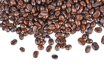  coffee beans isolated on white background