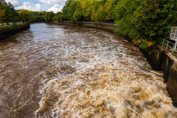 River Medway near Maidstone in Kent, taken in Autumn	