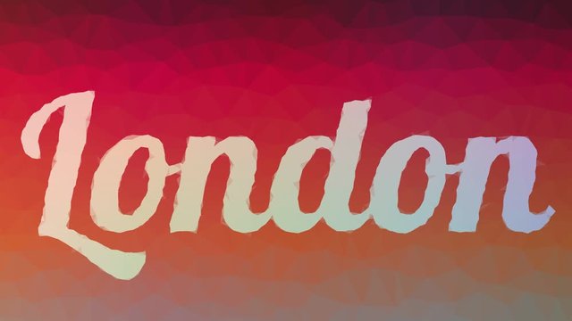 London dissolving technological tessellating looping pulsing polygons