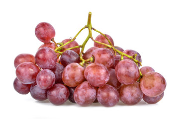 Purple grapes isolated on white