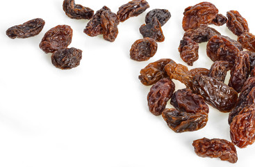 Dried grape isolated on white  background