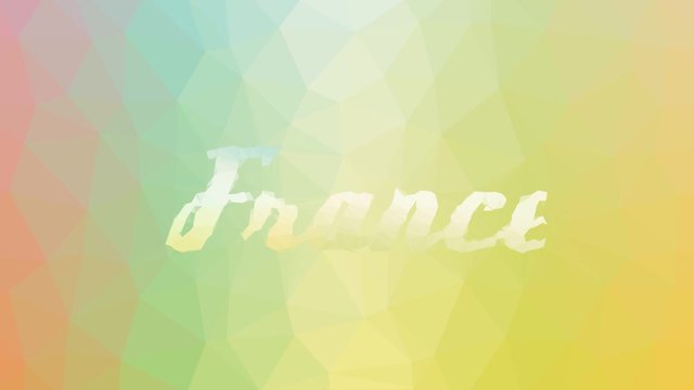 France fade techno tessellation looping moving triangles