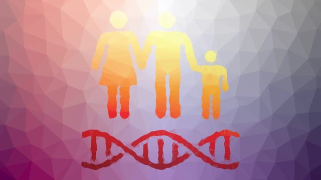 genetics hospital healthcare health family doctor dna biology person appearing interesting tessellation looping moving polygons