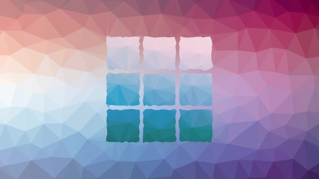 thumbnails dissolving modern tessellation looping pulsing triangles