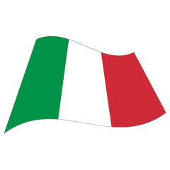 Italian Republic. National flag, icon. Vector illustration on white background.