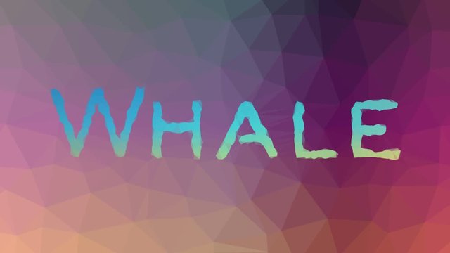 Whale dissolving modern tessellated looping moving triangles