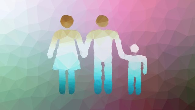 family human fade interesting tessellation looping animated polygons