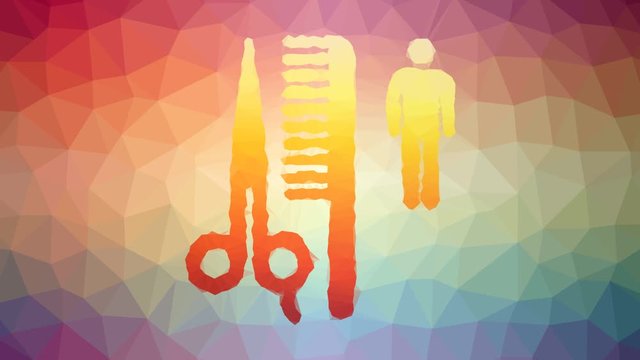 barber shop haircut fade strange tessellation looping pulsing triangles