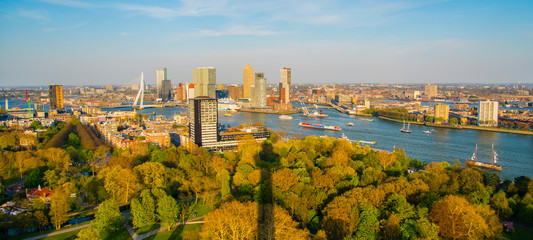 panoramic view of the city of rotterdam