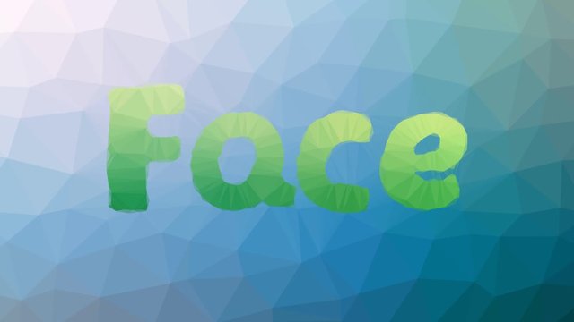 Face fade techno tessellated looping animated polygons