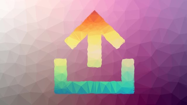 upload enter emergency dissolving technological tessellated looping animated triangles