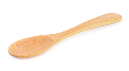 Wooden spoon isolated on white  background