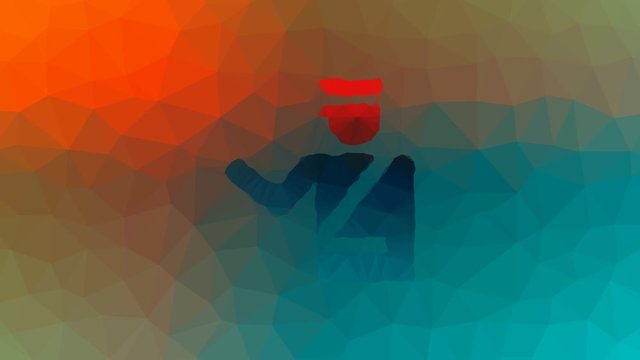 police fade technological tessellating looping moving polygons