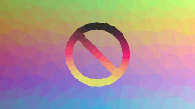 no appearing modern tessellated looping animated polygons