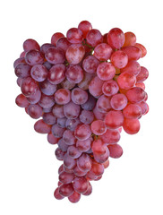 Purple grapes isolated on white