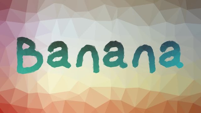 Banana appearing strange tessellating looping pulsing polygons