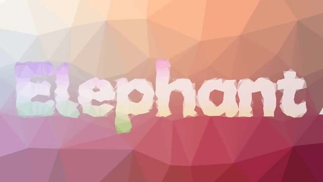Elephant fade weird tessellated looping animated triangles