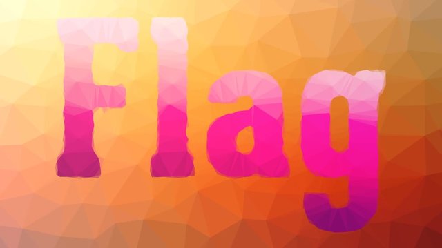 Flag dissolving techno tessellated looping pulsing polygons