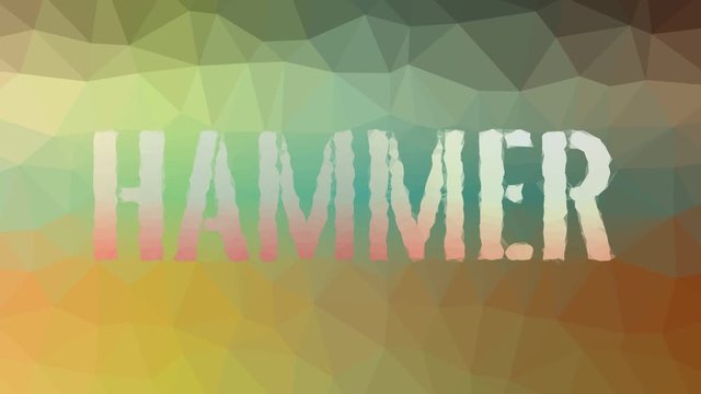 Hammer appearing interesting tessellating looping animated triangles