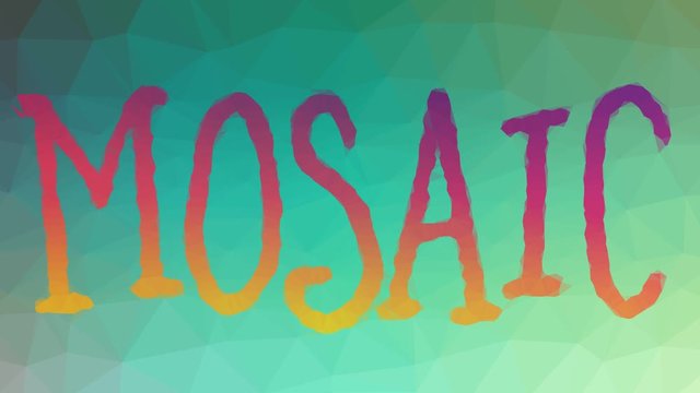 Mosaic appearing modern tessellation looping moving triangles