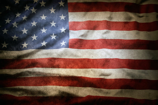 Grunge vintage American flag