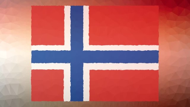 Bouvet Island Flag ISO:BV fade techno tessellation looping animated polygons