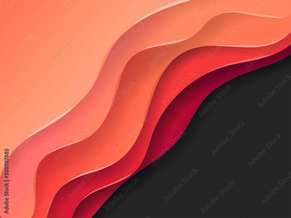Poster Abstract vector background of color layers