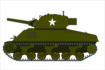 American WW2 M4 Sherman tank