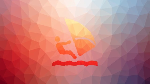 windsurfing fade technological tessellating looping moving triangles