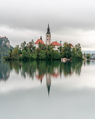 Fototapeta na wymiar Bled lake in Slovenia
