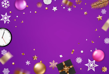 Fototapeta premium Holiday greeting card vector template