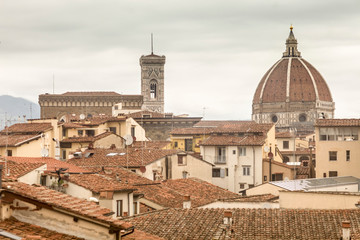 Fototapeta na wymiar Italia, Firenze, la città e la cattedrale.