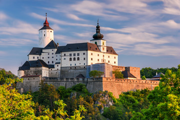 Forchtenstein (Burgenland, Austria) - one of the most beautiful castles in Europe shortly after the sunrise - obrazy, fototapety, plakaty