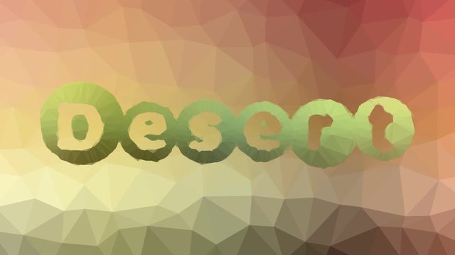Desert dissolving strange tessellated looping moving polygons