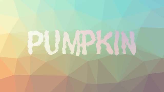 Pumpkin dissolving strange tessellating looping animated polygons