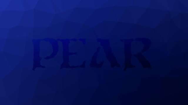 Pear dissolving strange tessellating looping pulsing triangles