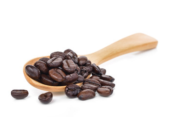  coffee beans  isolated on white background