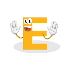  Logo icon Letter E. Initial letter E Design Smile vector.